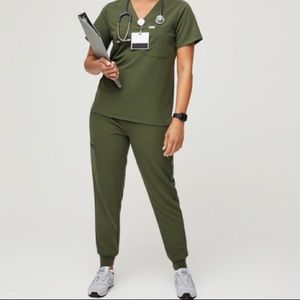 Figs Dark Olive Scrub Set Limited Edition